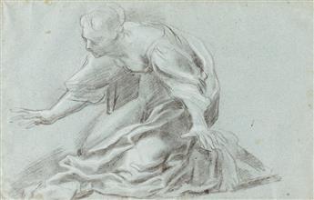 ANTOINE COYPEL (Paris 1661-1722 Paris) A Kneeling Woman with Outstretched Arms * Figure with a Robe.